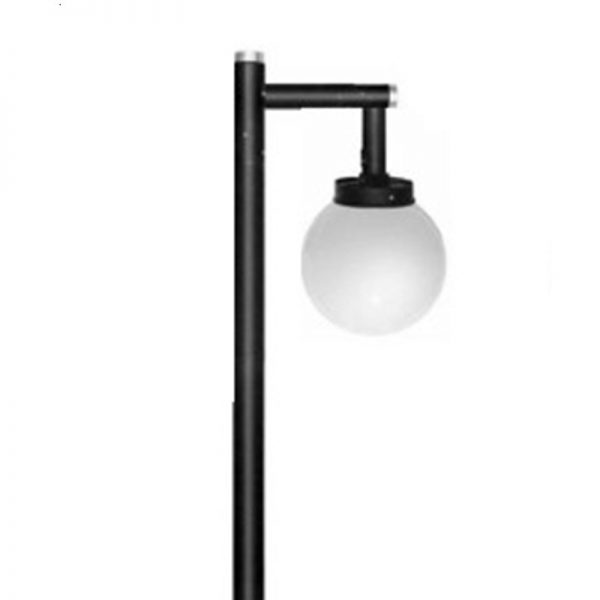 Poste Led Globo Decorativo Orb Braço Reto